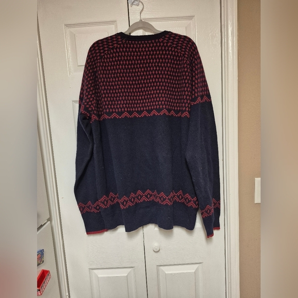Goodthreads Men's Navy And Red Wool Sweater Size XXL - Picture 3 of 4